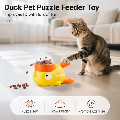 Duck Dog Puzzle Toy – Interactive Slow Feeder Treat Dispenser